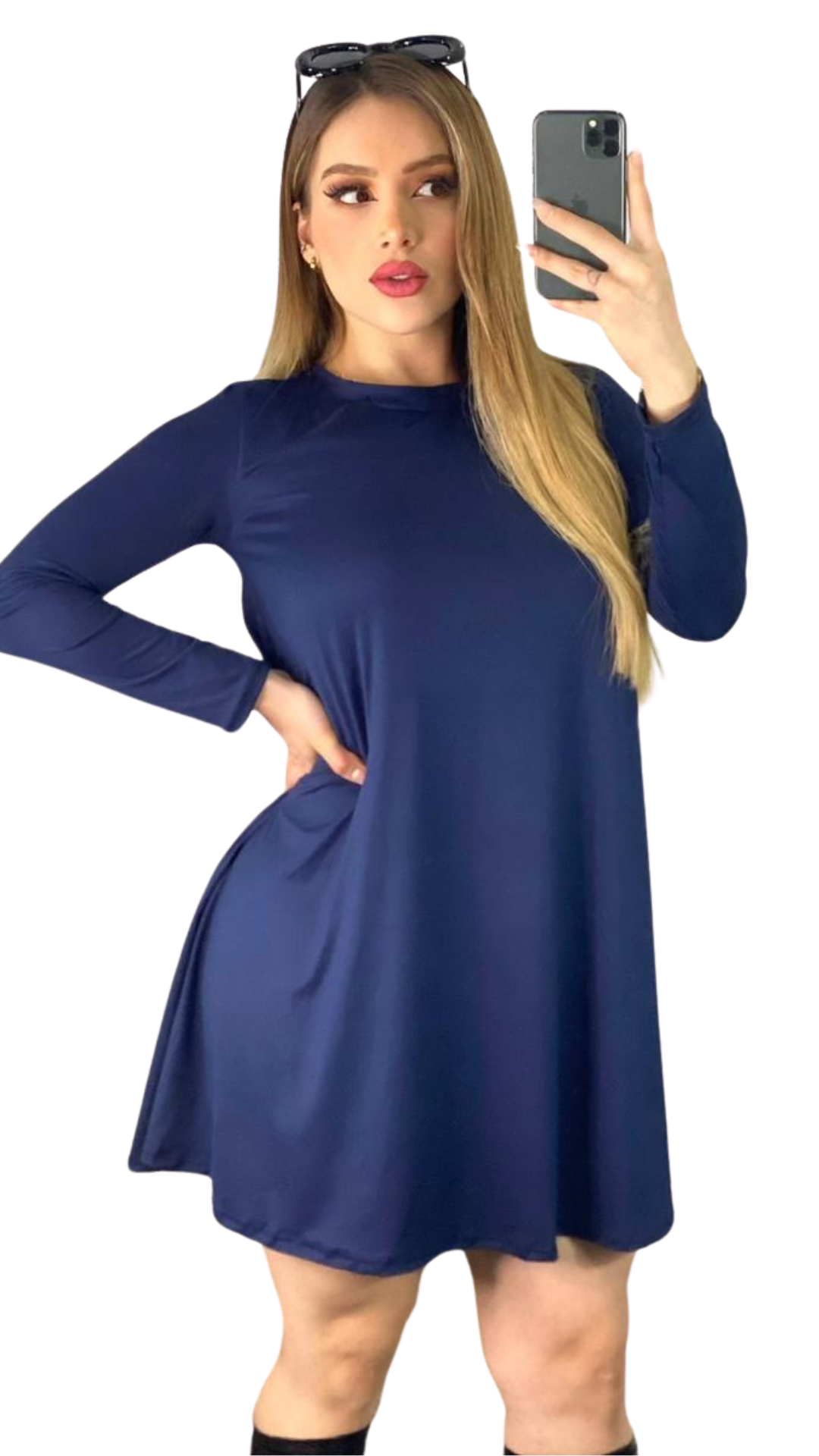 Vestido Casual de Manga Larga para Mujer