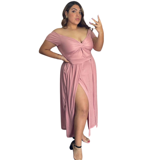 Vestido Maxi Largo con Abertura Sexy para Mujer